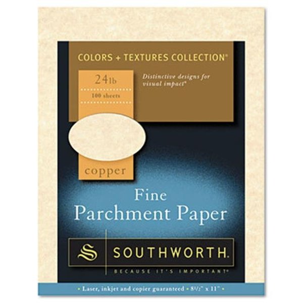 Southworth Co Southworth P894CK336 Parchment Specialty Paper; Copper; 24 lbs.; 8.5 x 11; 100-Box P894CK336